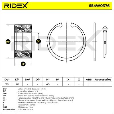Wheel Bearing RIDEX 654W0376 654W0376 - photo 5