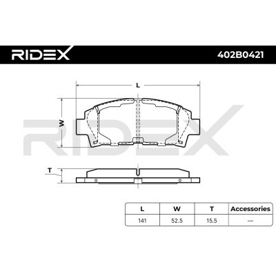 Brake Pads Set RIDEX 402B0421 402B0421 - photo 7