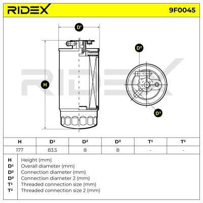 Fuel Filter RIDEX 9F0045 9F0045 - photo 10