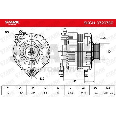 Alternator Stark SKGN-0320350 SKGN-0320350 - photo 7