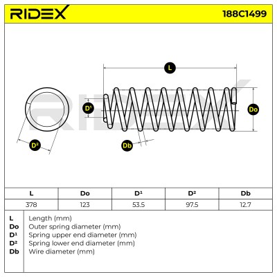 Suspension Spring RIDEX 188C1499 188C1499 - photo 5