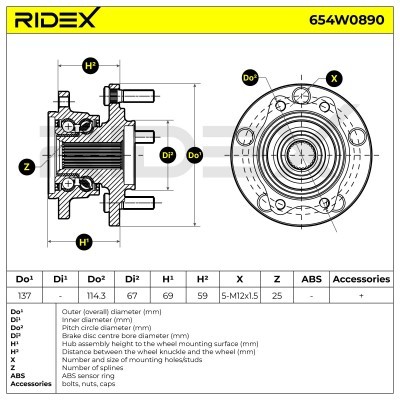 Wheel Bearing RIDEX 654W0890 654W0890 - photo 5