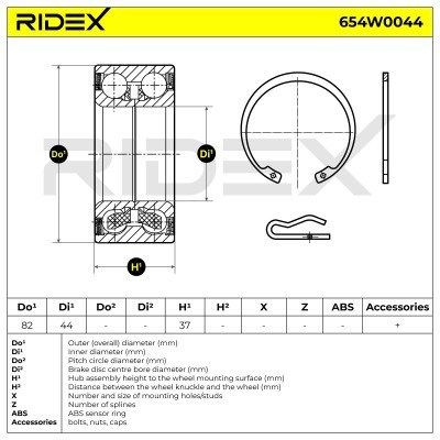 Wheel Bearing RIDEX 654W0044 654W0044 - photo 3