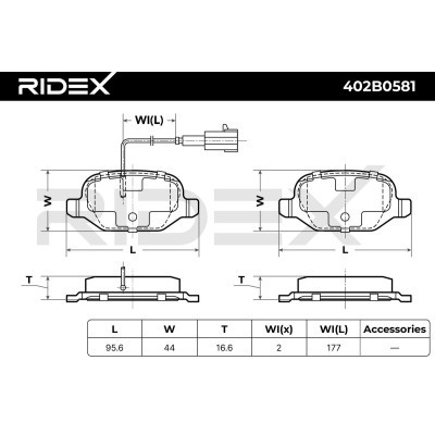 Brake Pads Set RIDEX 402B0581 402B0581 - photo 7
