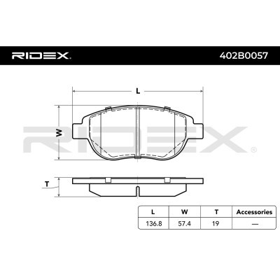 Brake Pads Set RIDEX 402B0057 402B0057 - photo 6