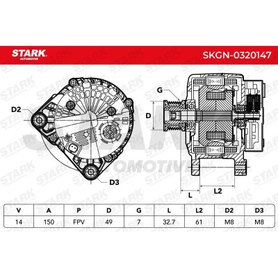 Alternator Stark SKGN-0320147 SKGN-0320147 - photo 6