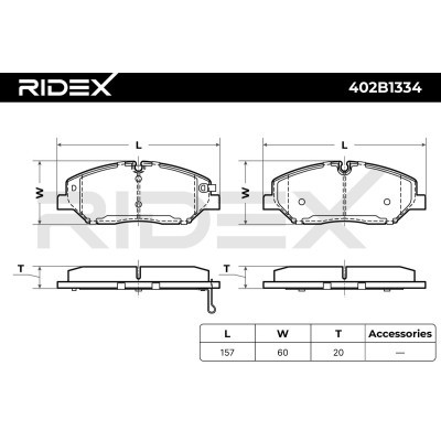 Brake Pads Set RIDEX 402B1334 402B1334 - photo 7