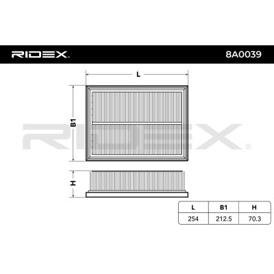 Air Filter RIDEX 8A0039 8A0039 - photo 6