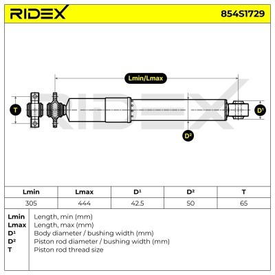 Shock Absorber RIDEX 854S1729 854S1729 - photo 8