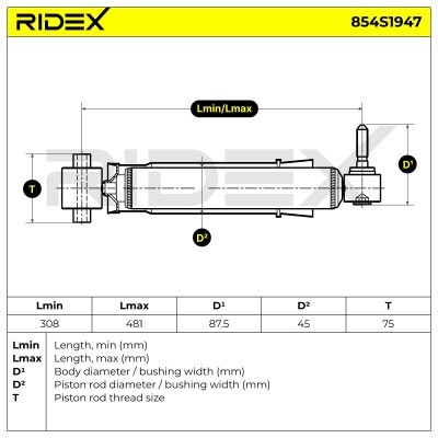 Shock Absorber RIDEX 854S1947 854S1947 - photo 10