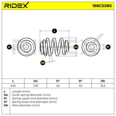 Suspension Spring RIDEX 188C0380 188C0380 - photo 5