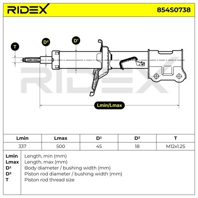 Shock Absorber RIDEX 854S0738 854S0738 - photo 5