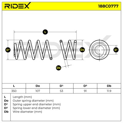Suspension Spring RIDEX 188C0777 188C0777 - photo 6