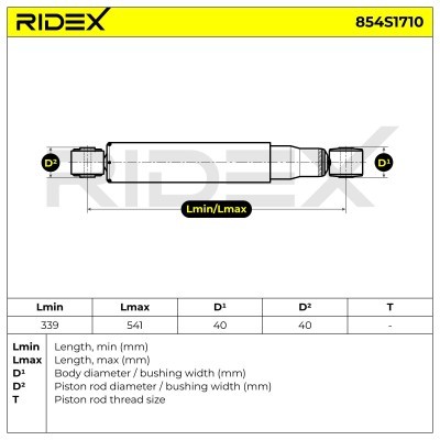 Shock Absorber RIDEX 854S1710 854S1710 - photo 12
