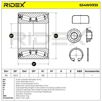 Wheel Bearing RIDEX 654W0935 654W0935 - photo 3