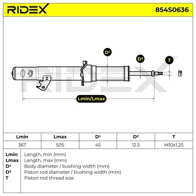 Shock Absorber RIDEX 854S0636 854S0636 - photo 7