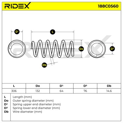 Suspension Spring RIDEX 188C0560 188C0560 - photo 5