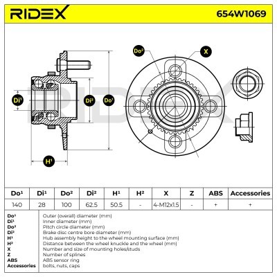 Wheel Bearing RIDEX 654W1069 654W1069 - photo 6