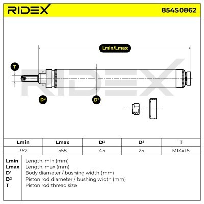 Shock Absorber RIDEX 854S0862 854S0862 - photo 5