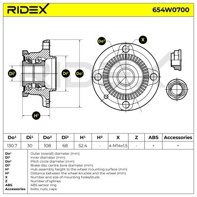 Wheel Bearing RIDEX 654W0700 654W0700 - photo 6