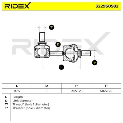 Stabilizer Link RIDEX 3229S0582 3229S0582 - photo 6