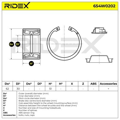 Wheel Bearing RIDEX 654W0202 654W0202 - photo 6
