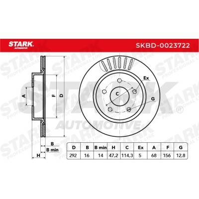 Brake Disc Stark SKBD-0023722 SKBD-0023722 - photo 6