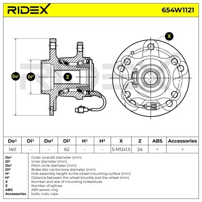 Wheel Bearing RIDEX 654W1121 654W1121 - photo 7