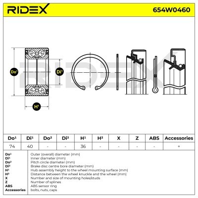 Wheel Bearing RIDEX 654W0460 654W0460 - photo 7