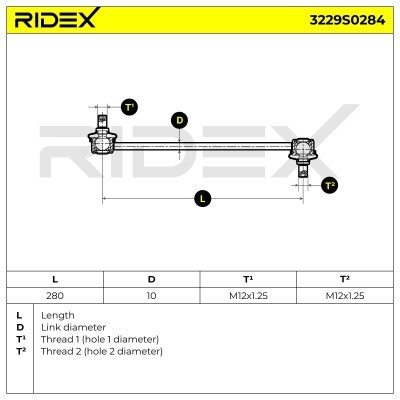 Stabilizer Link RIDEX 3229S0284 3229S0284 - photo 5