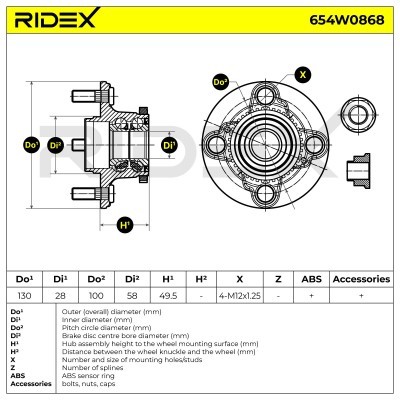 Wheel Bearing RIDEX 654W0868 654W0868 - photo 5