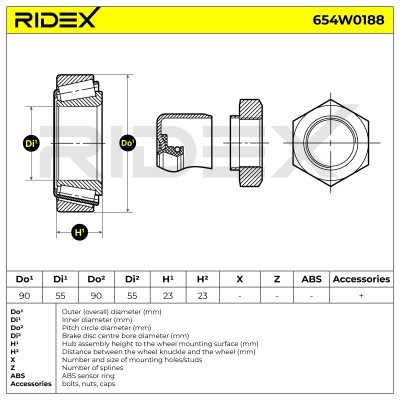 Wheel Bearing RIDEX 654W0188 654W0188 - photo 3