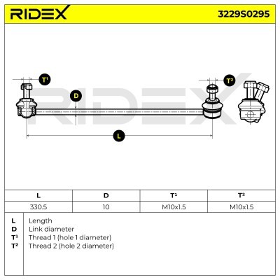 Stabilizer Link RIDEX 3229S0295 3229S0295 - photo 5