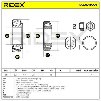 Wheel Bearing RIDEX 654W0559 654W0559 - photo 3