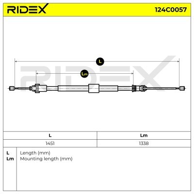 Cable Pull, Parking Brake RIDEX 124C0057 124C0057 - photo 6