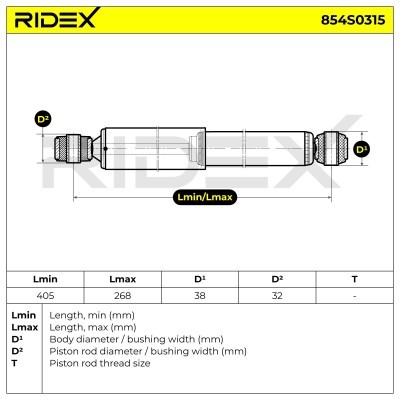Shock Absorber RIDEX 854S0315 854S0315 - photo 7