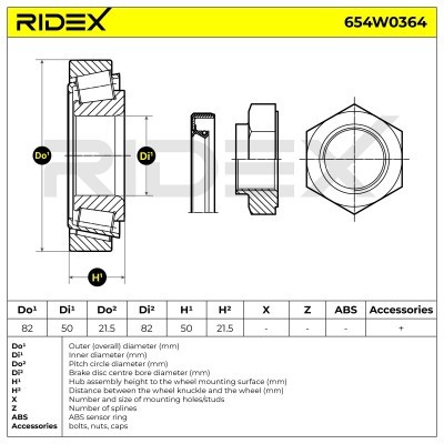 Wheel Bearing RIDEX 654W0364 654W0364 - photo 6