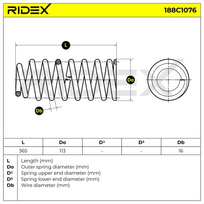 Suspension Spring RIDEX 188C1076 188C1076 - photo 4