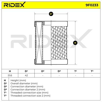Fuel Filter RIDEX 9F0233 9F0233 - photo 6