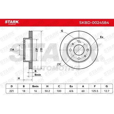 Brake Disc Stark SKBD-0024584 SKBD-0024584 - photo 2