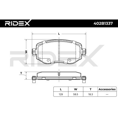Brake Pads Set RIDEX 402B1337 402B1337 - photo 6