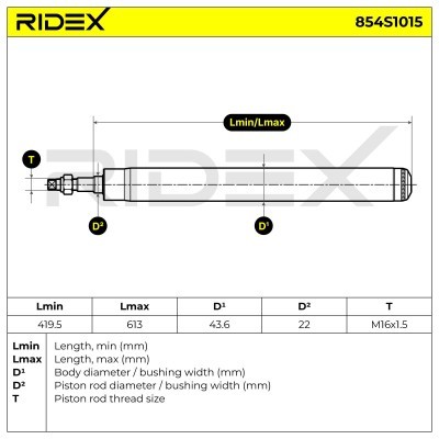 Shock Absorber RIDEX 854S1015 854S1015 - photo 7