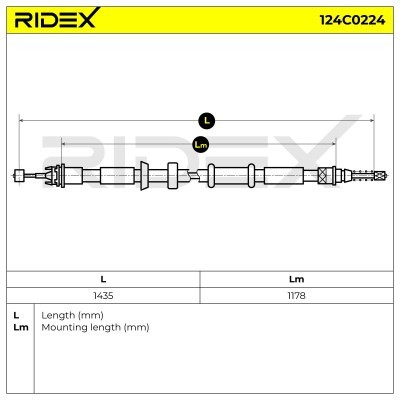 Cable Pull, Parking Brake RIDEX 124C0224 124C0224 - photo 6