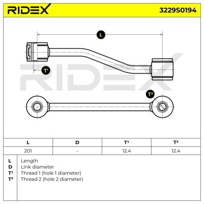 Stabilizer Link RIDEX 3229S0194 3229S0194 - photo 9