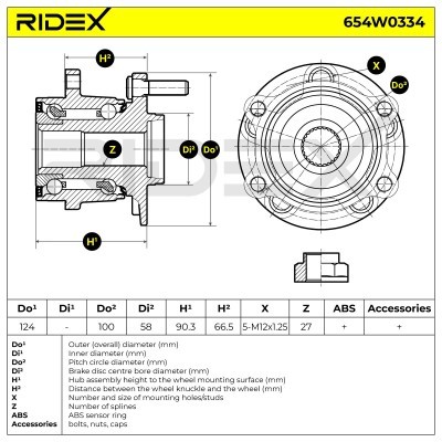 Wheel Bearing RIDEX 654W0334 654W0334 - photo 2