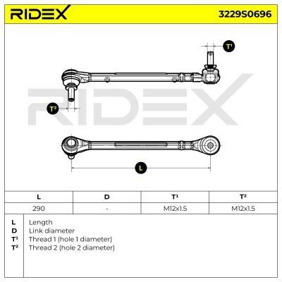 Stabilizer Link RIDEX 3229S0696 3229S0696 - photo 5