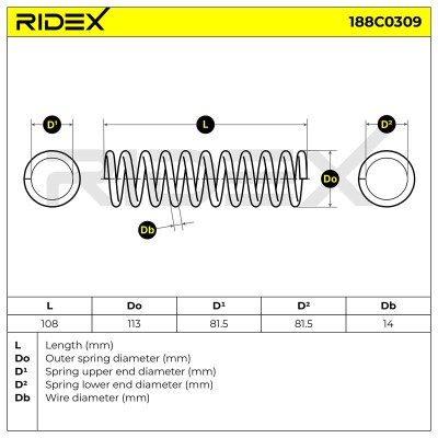 Suspension Spring RIDEX 188C0309 188C0309 - photo 6