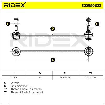 Stabilizer Link RIDEX 3229S0622 3229S0622 - photo 5