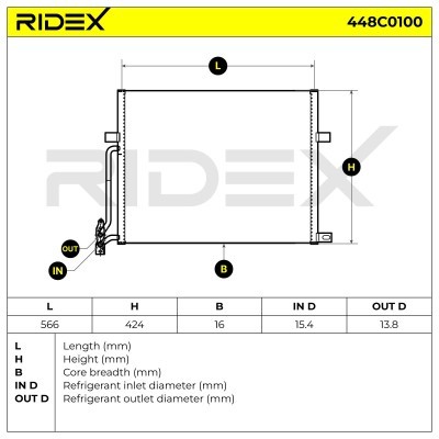 A/C condenser 448C0100 - photo 5