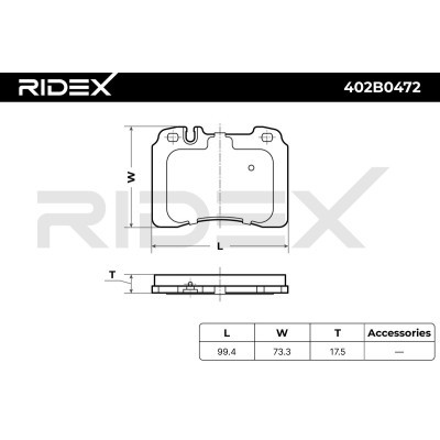 Brake Pads Set RIDEX 402B0472 402B0472 - photo 7